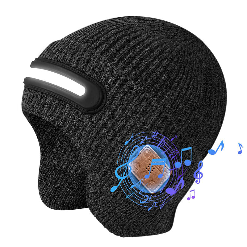 Rechargeable hat with Bluetooth and light