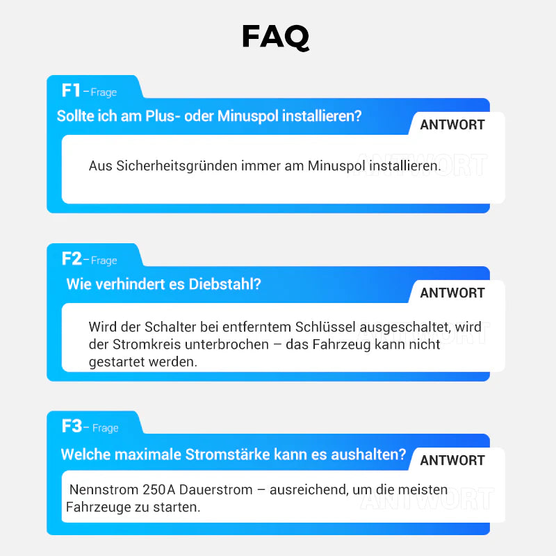 🔋🚗 12V/24V Batterietrennschalter für Fahrzeuge