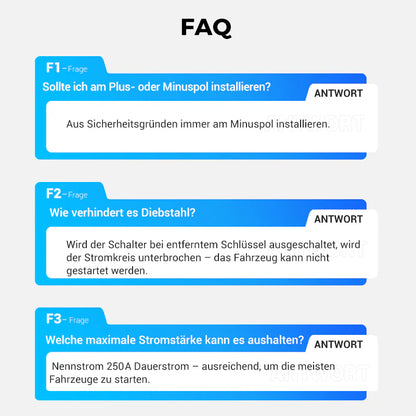 🔋🚗 12V/24V Batterietrennschalter für Fahrzeuge