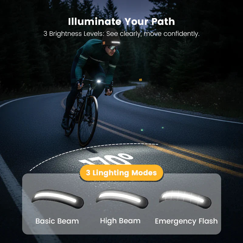 Rechargeable hat with Bluetooth and light